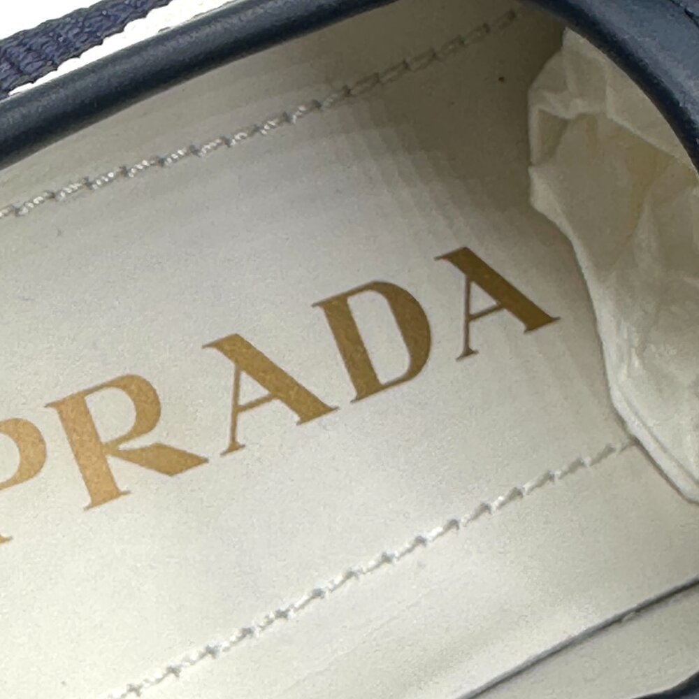 PRADA Triangle Logo Jacquard Lace Up Platform Sneakers Trainers Flat Shoes - Picture 12 of 14